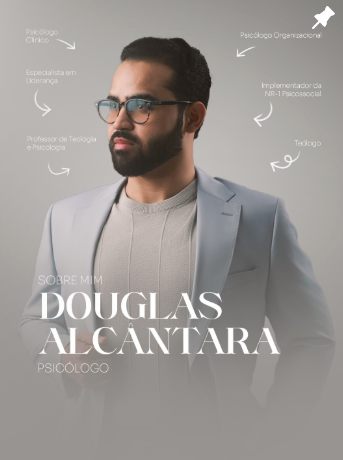 Publicação do Instagram: apresentação profissional de Douglas Alcântara e suas áreas de atuação
